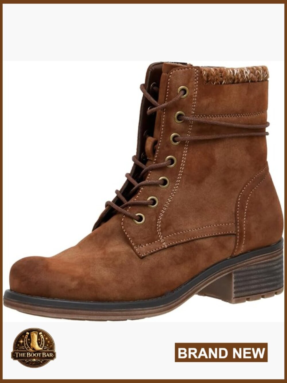 Ankle Boots with Memory Foam Lace Up Side Zipper Faux Suede Block Heel Bootie
